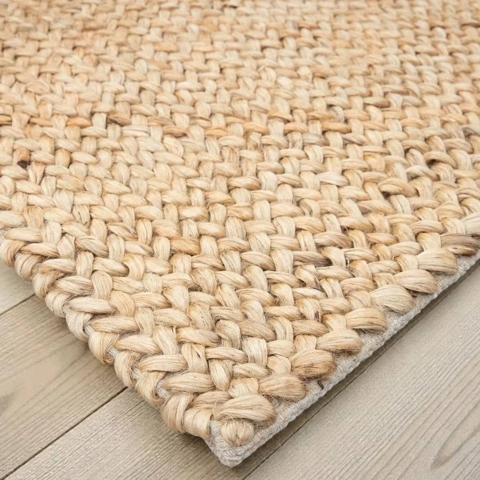 Handwoven Low-Pile Jute Area Rug
