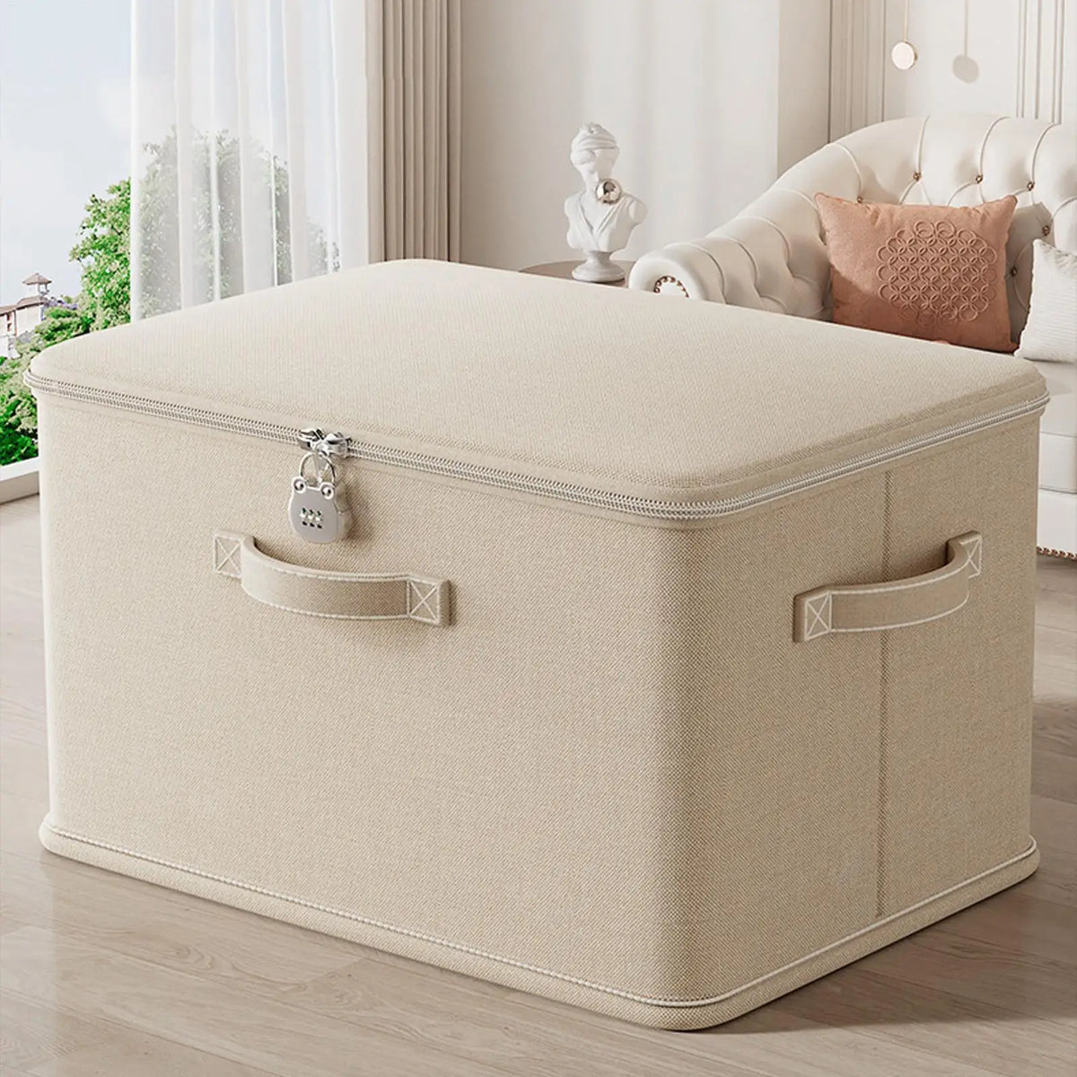 Stackable Locking Storage Container with Handle