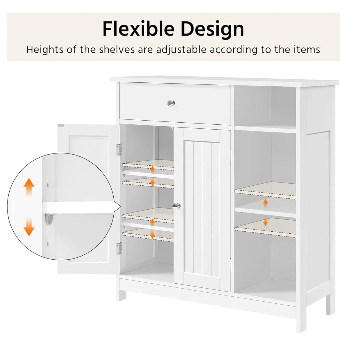 Freestanding Bathroom Cabinet with Drawer – alternate view