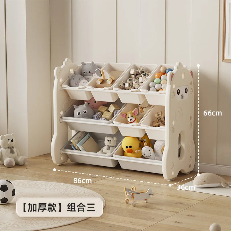 Multi-Tier Children's Toy and Book Storage Organizer