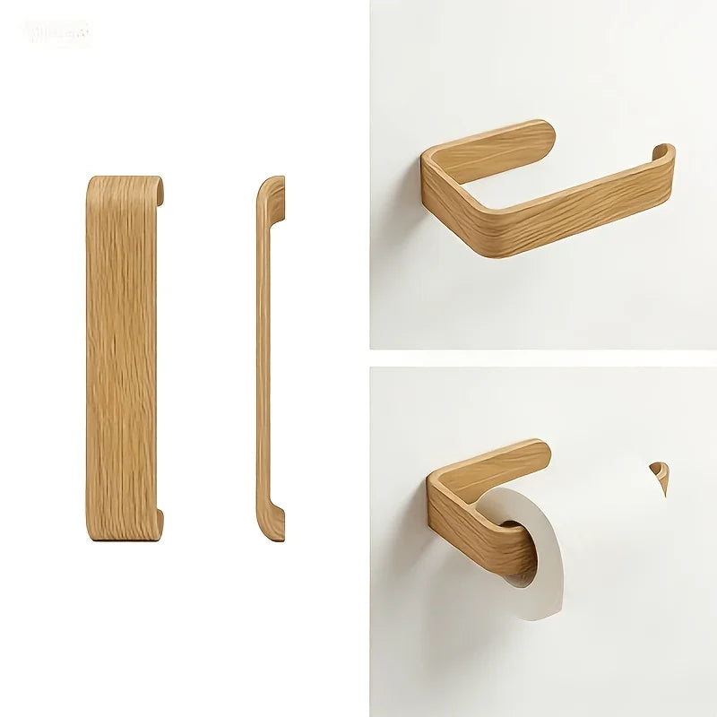 Wall-Mounted Toilet Paper Holder with Shelf – alternate view