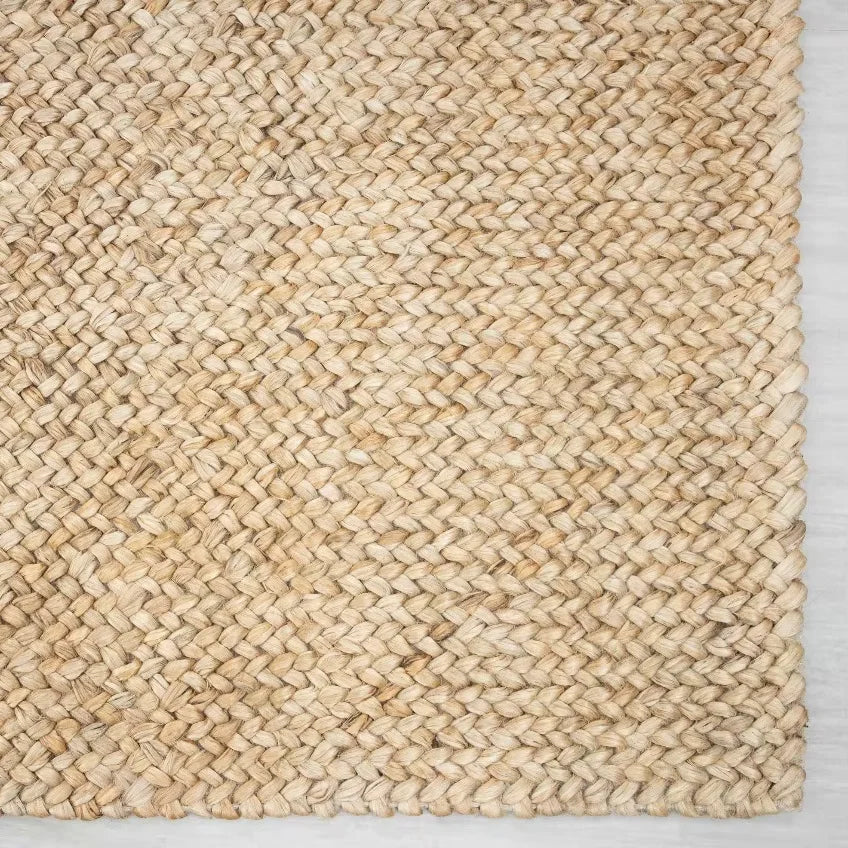 Handwoven Low-Pile Jute Area Rug