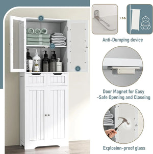 67-Inch Freestanding Bathroom Storage Cabinet – alternate view