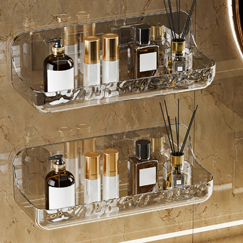 No-Drill Acrylic Shower Storage Shelf – S