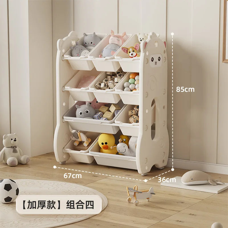 Multi-Tier Children's Toy and Book Storage Organizer