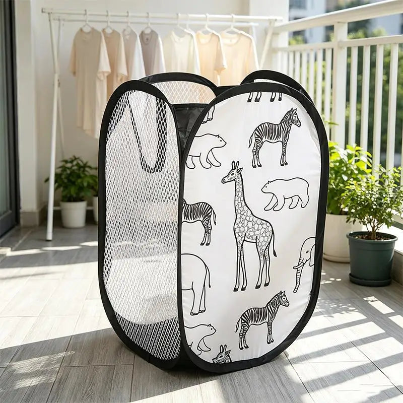 Collapsible Laundry Hamper and Storage Basket – alternate view