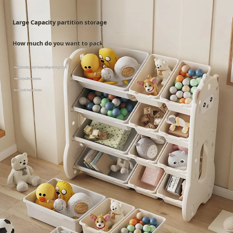 Multi-Tier Children's Toy and Book Storage Organizer