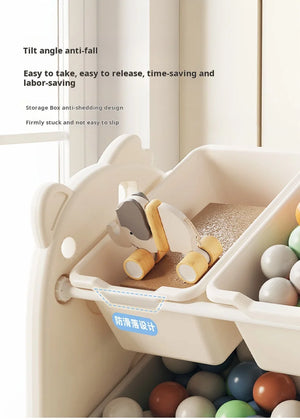 Multi-Tier Children's Toy and Book Storage Organizer