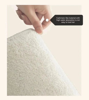 Absorbent Non-Slip Bathroom Floor Mat – red ellipse