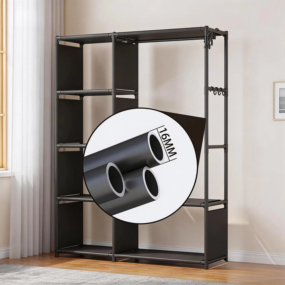 Multi-Tier Clothes and Quilt Storage Rack