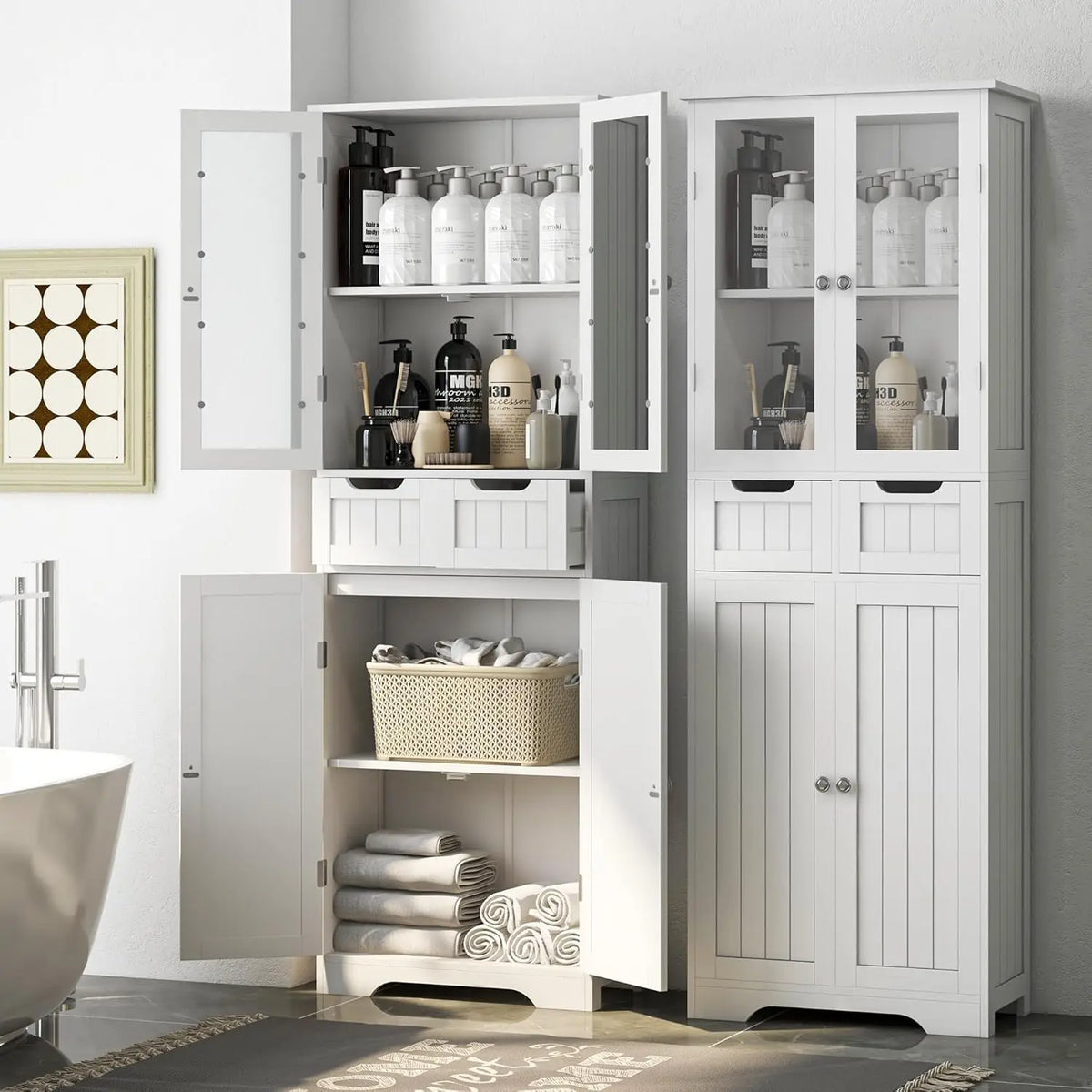 67-Inch Freestanding Bathroom Storage Cabinet – alternate view