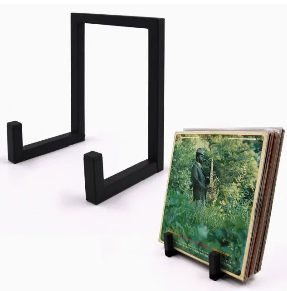 Wrought Iron Desktop Record and CD Storage Rack