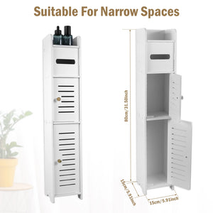 Slim Floor-to-Ceiling Bathroom Storage Cabinet – alternate view