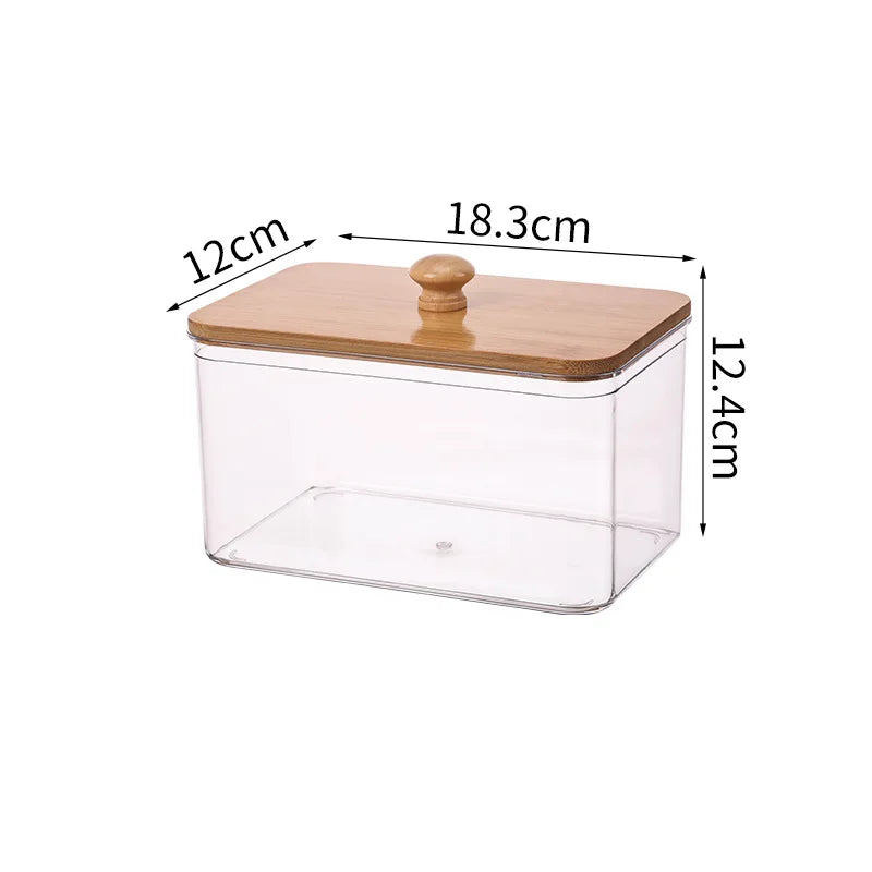 Bamboo-Lid Laundry Detergent Storage Container – alternate view