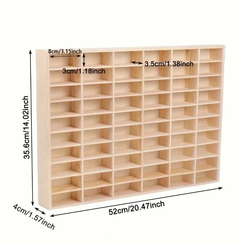 Solid Wood Multi-Compartment Storage Organizer