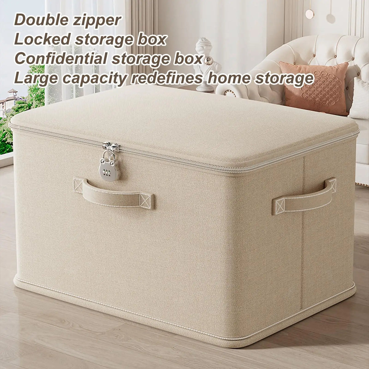 Stackable Locking Storage Container with Handle