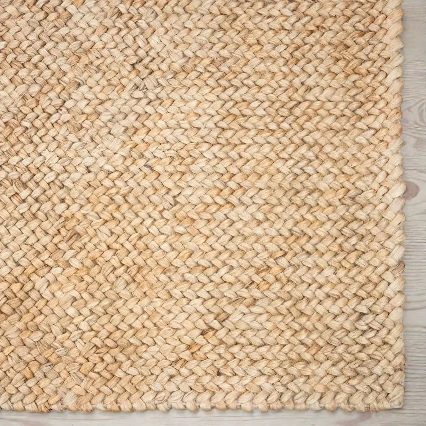 Handwoven Low-Pile Jute Area Rug