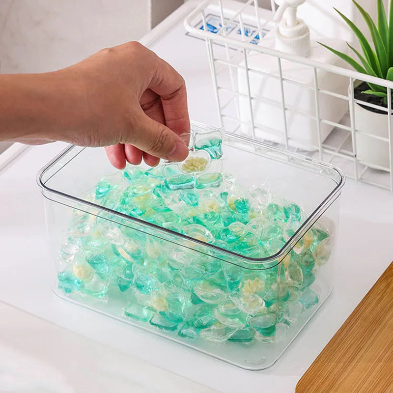 Bamboo-Lid Laundry Detergent Storage Container – alternate view