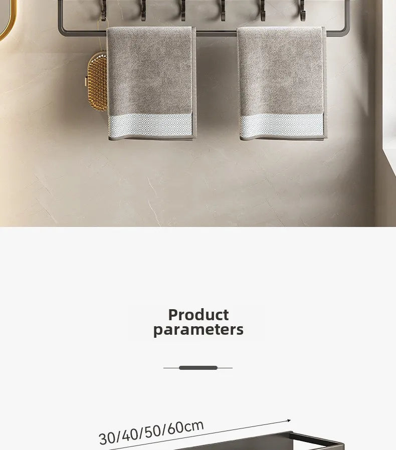 No-Drill Wall-Mounted Bathroom Shelf – alternate view
