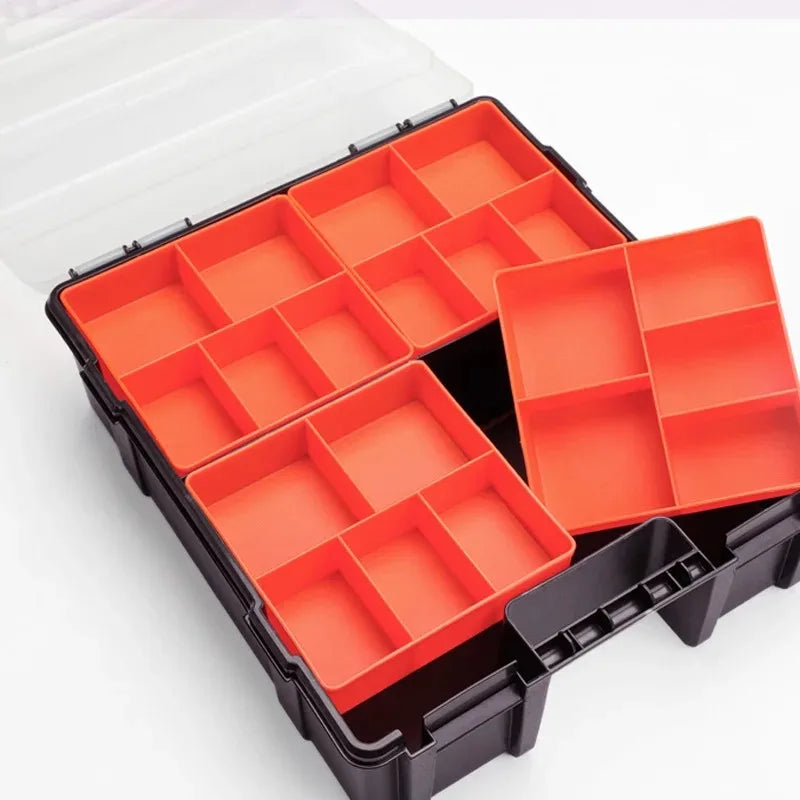 Large-Capacity Multi-Compartment Tool Box