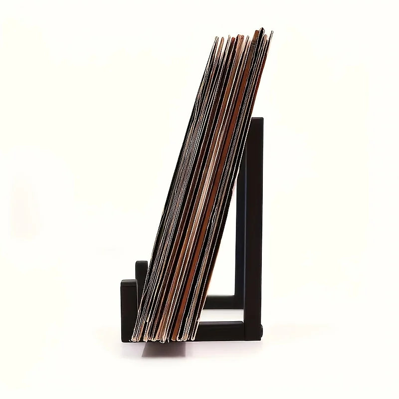 Wrought Iron Desktop Record and CD Storage Rack