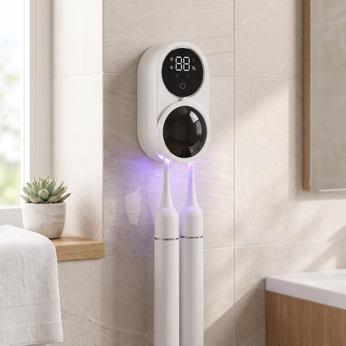 UV Toothbrush Sanitizer – White