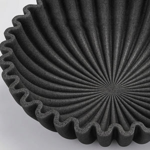 Black Ruffle Decorative Bowl – Artificial Stone